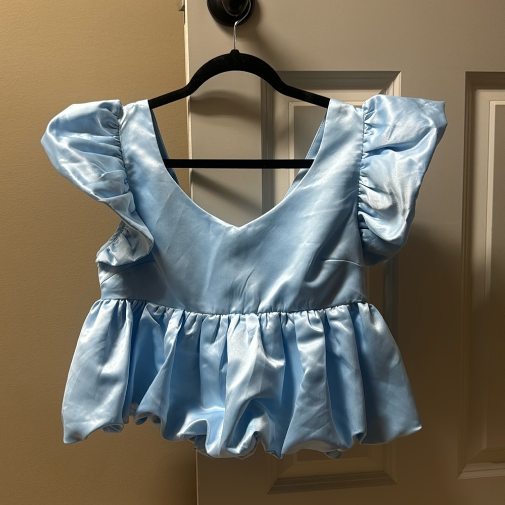 small blue shirt
